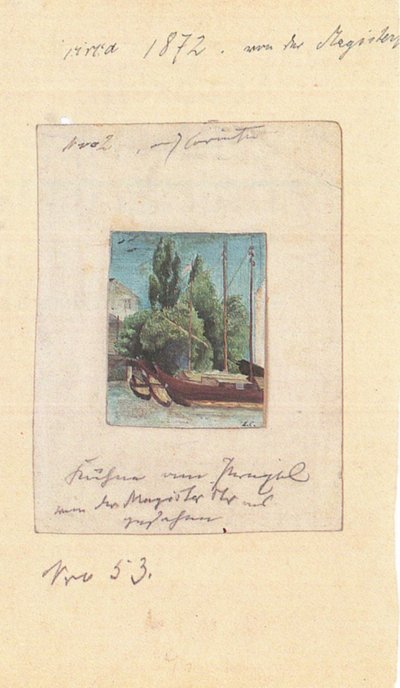 Boats on the Pregel by Lovis Corinth